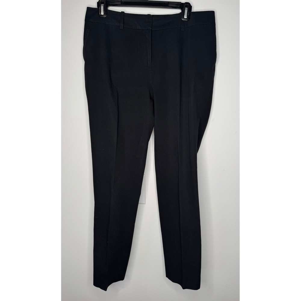 Lafayette 148 New York Black Tailored Straight Leg Dress Pants Womens 10